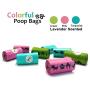 PET N PET Lavender Scented Dog Poop Bag 720 Counts Rainbow Muliti Color Dog Poop Bags Refill Rolls Standard and EPI Additive Dog Waste Bags