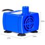 maxmartt Pet Feeder Fountain Water Pump Blue Silent New Generation Submersible Electric Water Pump 5.9ft Long Cable Low Power Consumption Cat Dog