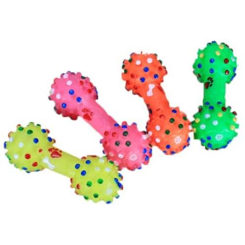 Pet Dumbbell Shape Squeaky Chew Toy Cute Beep Sound