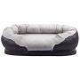 Pet Deluxe Dog and Puppy Bed, Grooved Orthopedic Foam Beds with Removable Washable Cover, Ultra Comfort, Padded Rim Cushion, Nonslip Bottom, for Dogs/Puppies