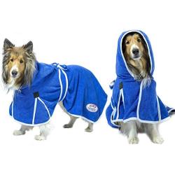 Derby Originals Pampered Pooch Ultra Flex Plush Microfiber Dog Bath Robe with Hood