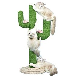 metropet Cat Cactus Climbing Frame Cat Tree with Scratching Post, Durable Sisal Rope Cactus Cat Scratcher