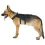 OneTigris Tactical K9 Mesh Harness Power Train with MOLLE Webbing and Leash Clip for Training Hiking Walking (M, Reflective Black)
