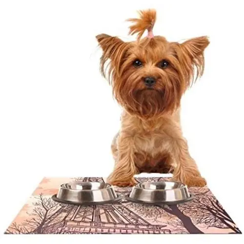 KESS InHouse Sam Posnick Eiffel Tower Feeding Mat for Pet Bowl, 18 by 13-Inch KESS InHouse Sam Posnick Eiffel Tower Feeding Mat for Pet Bowl, 18 by 13-Inch