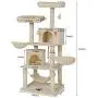 BYUP Large Multi-Layer cat Tree, Double Plush Apartment, cat Climbing Frame, cat Habitat, cat Tower, cat Activity Center