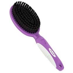 Soft Bristle Dog Brush for Short Haired Cats Or Dogs - Firm Bristles to Remove Dust, Dirt, and Loose Fur - Hook and Rubber Handle