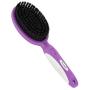 Soft Bristle Dog Brush for Short Haired Cats Or Dogs - Firm Bristles to Remove Dust, Dirt, and Loose Fur - Hook and Rubber Handle