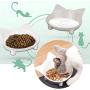 chenjia Cat Bowl, Non-Slip Multifunctional Cat Food Bowl, Multifunctional Pet Food Bowl Pet Cat Bowl