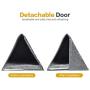 OPPODREAM Felt Cat House, 2 in 1 Cat House for Indoor, Foldable Pet House for Small and Medium Cats or Dogs, Gray