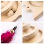 【2021 Update】 Cat Ball Track Cat Toys Safety Material Wooden Natural Cat Toy of Play Circle Track with Moving Balls Satisfies Kitty’s Hunting, Chasing & Exercising Needs Pet Supplies (Catnip ball DIY)