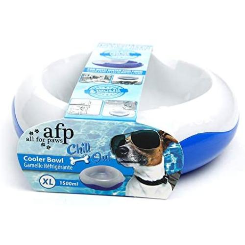 ALL FOR PAWS Chill Out - Dog Cooler Bowl, Pet Frosty Bowl, Pet Cooler Bowl Keeps Water Cool and Fresh for Hours ALL FOR PAWS Chill Out - Dog Cooler Bowl, Pet Frosty Bowl, Pet Cooler Bowl Keeps Water Cool and Fresh for Hours