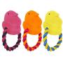 Peeps for Pets Plush Rope Pull Toy for Dogs Squeaker Dog Toy