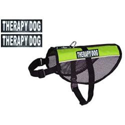 Therapy Dog mesh Vest Harness Cool Comfort Nylon for Dogs Small Medium Purchase Comes with 2 Reflective Therapy Dog Removable Patches. Please Measure Your Dog Before Ordering