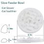 LORVOR Slow Feeder Bowl with Mat, Ceramic Interactive Slow Feeding Bowl Fins Design - Anti-gulping Slow Down Eating Prevent Choking Pet Bowl Feeder