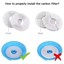 Nitrip Cat Water Fountain Replacement Filters, Flower Fountain Filters Premium Cotton Activated Carbon Pet Water Filter for Dogs and Cats,Pack of 4