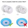Nitrip Cat Water Fountain Replacement Filters, Flower Fountain Filters Premium Cotton Activated Carbon Pet Water Filter for Dogs and Cats,Pack of 4