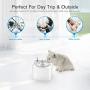 isYoung Cat Water Fountain,84oz/2.5L Quiet Automatic Pet Fountain with 5 Replacement Filters and Cleaning Brushes for Cats,Dogs