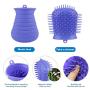 Idepet Dog Paw Cleaner Cup with Towel Pet Foot Washer Protable Dog Cleaning Brush for Puppy Cats Massage Grooming Dirty Claw (Purple)