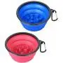 PetBonus 2-Pack Slow Feed Large Collapsible Dog Bowl (4 Cups,34oz), BPA Free Dishwasher Safe, Portable Foldable Travel Bowl, Food Cup Dish for Dogs Cats with 2 Carabiners PetBonus 2-Pack Slow Feed Large Collapsible Dog Bowl (4 Cups,34oz), BPA Free Dishwasher Safe, Portable Foldable Travel Bowl, Food Cup Dish for Dogs Cats with 2 Carabiners