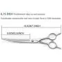 KINSARO Dog Grooming Scissors Dog Grooming Chunkers Dog Grooming Shears Dog Thinning Scissors for Dog 7'' 6.75'' Matte Silver