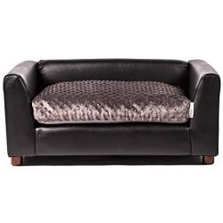 Keet Fluffly Deluxe Pet Bed, Sofa Charcoal, Small