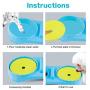 JUSTPET Anti Wet Mouth Slow Drink Pet Water Bowl, Anti Choke Slow Feeder Interactive Bloat Stop Dog Bowl, 2 in 1 Pet Double Bowl for Dogs Cats (Blue)