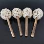 ocijf179 Cat Toy Pet Cat Kitten Wood Matatabi Bell Rattan Ball Snack Stick Molar Chewing Toy - Wood Color