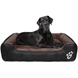 CLOUDZONE Dog Bed Machine Washable Rectangle Breathable Soft Cotton with Nonskid Bottom Extra Large Pet Bed for Medium and Large Dogs or Multiple