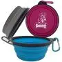 Collapsible Silicone Bowls 3 Pack (XL 25oz Each) with Color Matched Carabiner Clips - Dishwasher Safe BPA FREE Food Grade Silicone Portable Pet Bowls - Foldable for Journeys, Hiking, Kennels & Camping Collapsible Silicone Bowls 3 Pack (XL 25oz Each) with Color Matched Carabiner Clips - Dishwasher Safe BPA FREE Food Grade Silicone Portable Pet Bowls - Foldable for Journeys, Hiking, Kennels & Camping