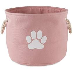 Bone Dry Pet Storage Collection Collapsible Bin, Medium Round, Rose