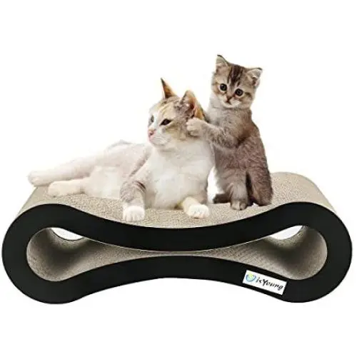 isYoung Cat Scratcher Lounge Corrugated Cat Scratcher Cardboard Protector for Furniture Couch Floor Eco-Friendly Toy - Keep Cats Fun Healthy