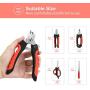Dog Nail Clippers Trimmer Set of Penzance - Quick Safety Guard to Avoid Over-Cutting, Stainless Steel Razor Sharp Blades, Sturdy Non-Slip Handles, Storage Bag and Nail File, Professional Pet Grooming