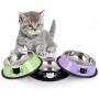 Legendog Cat Bowl Pet Bowl Stainless Steel Cat Food Water Bowl with Non-Slip Rubber Base Small Pet Bowl Cat Feeding Bowls Set of 3