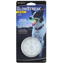 Nite Ize GlowStreak LED Dog Ball, Bounce-Activated Light Up Dog Ball