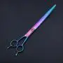 Dream Reach 9'' Twin Tail Professional Pet Dog Two-way Cutting or Curved Scissors,Made of High-end 9CR Stainless Steel (Rainbow) (A-9 inch-Rainbow) Dream Reach 9'' Twin Tail Professional Pet Dog Two-way Cutting or Curved Scissors,Made of High-end 9CR Stainless Steel (Rainbow) (A-9 inch-Rainbow)