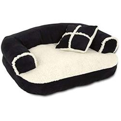 Petmate Aspen Pet Sofa Bed with Pillow for Comfort and Support - One Size - Assorted Colors