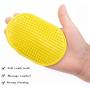Fantye 2 Pcs Dog Grooming Brush, Pet Bash Brush Rubber Dog Brush Cat Rubber Comb Grooming Tool with Adjustable Ring Handle