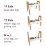 Leashboss Slow Feed Bowl and Skyrise Adjustable Elevated Dog Feeder - Modern Raised Dog Bowls Adjust to 3 Heights, 8'', 11'', 14'' and 2-Cup Slow Bowl for Raised Pet Feeders (Gray)