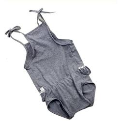 Stock Show Female Dog Diaper Dog Cute Summer Cotton Sanitary Pantie with Suspender Bathing Dress Jumpsuits Suspenders for Girl Dogs Puppy, Grey, XL