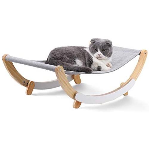 FUKUMARU Cat Hammock - New Moon Cat Swing Chair, Kitty Hammock Bed, Cat Furniture Gift for Your Small to Medium Size Cat or Toy Dog