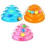 4-Layer Anti Slip Tower of Tracks Rolling Ball Toy for Cats