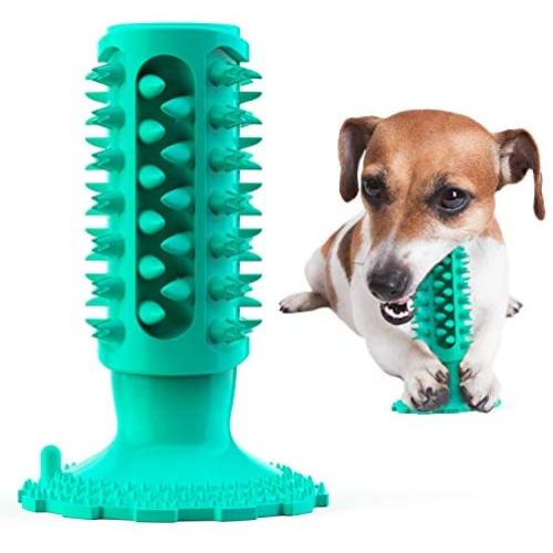 Zero Zoo Dog Toothbrush Chew Toys Teeth Cleaning Toy Durable Tough Puppy Dental Chew Natural Rubber Brushing Stick Dental Oral Care for Small Medium Dogs Pets Bite Resistant Doggy Teeth Cleaner Stick