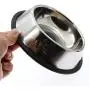 AYECEHI Stainless Steel Dog Cat Bowls Cat Food Bowls with Rubber Base for Small Dogs, Cat Dish Bowl Dog Food Bowls No Spill(Set of 2)