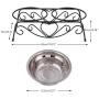 Raised Dog Bowls, Double Dog Bowls Cat Food Water Bowls Feeder Dishes Rack Stand Stainless Steel