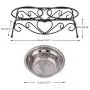 Raised Dog Bowls, Double Dog Bowls Cat Food Water Bowls Feeder Dishes Rack Stand Stainless Steel Raised Dog Bowls, Double Dog Bowls Cat Food Water Bowls Feeder Dishes Rack Stand Stainless Steel