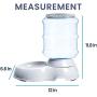Zento Deals Automatic Self-Dispensing Pet Feeder Premium Quality Replenish Eating Bowl Storage Container Self Feeding Gravity 3.5 liters 1 Gallon Large Capacity Pet Feeder for Dog Cat