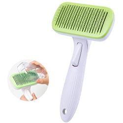 PAOPO Pet Brushes for Cats and Dogs,Self Cleaning Slicker Brush Easy to Clean Pet Deshedding Grooming Tools Effective Solve Troubles of Pet Hair Knots and Dander Dirt