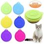 SHIYUE 6PS Pet Food Can Covers, Universal Silicone Food Can Lid Cover for Pet Food, BPA-Free Reusable Can Lids for Most Dog and Cat