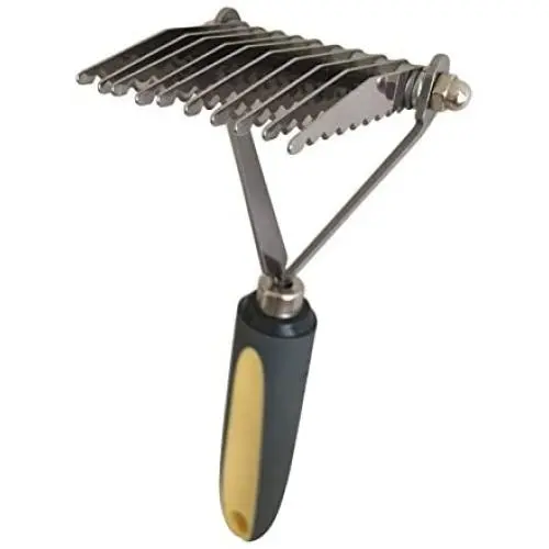 Pixikko 10-Blade De-Matting Tool Comb/Rake for Medium/Long Hair Dogs & Cats Pixikko 10-Blade De-Matting Tool Comb/Rake for Medium/Long Hair Dogs & Cats