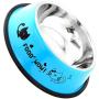 SMALLLEE_LUCKY_STORE Small Dog Cat Bowl, Blue, Medium